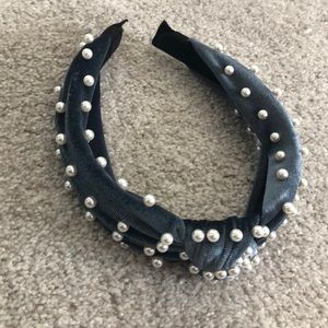 DONATED Pearl Headband Grey Blue